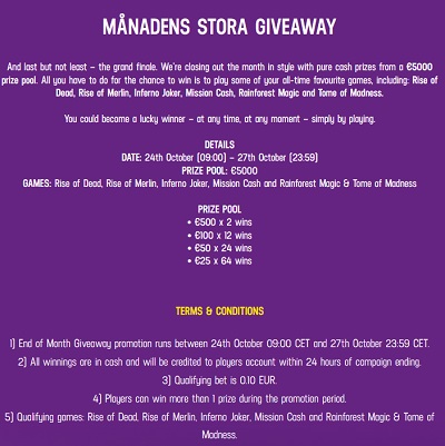 5000 € att tävla om på Lucky Casino!