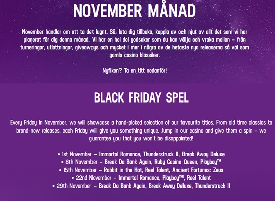 Exklusiva Black Friday Slots!