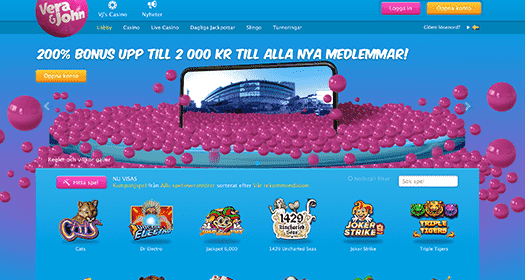 Vera & John skärmdump med bonus