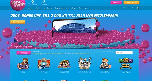 Vera & John skärmdump med bonus