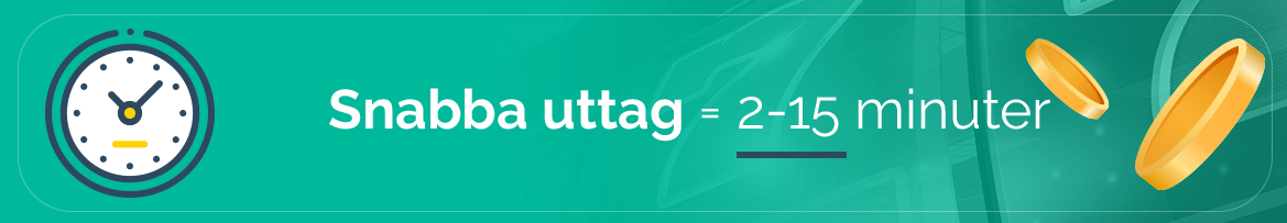 Snabba casino uttag på 2 minuter i mobilen